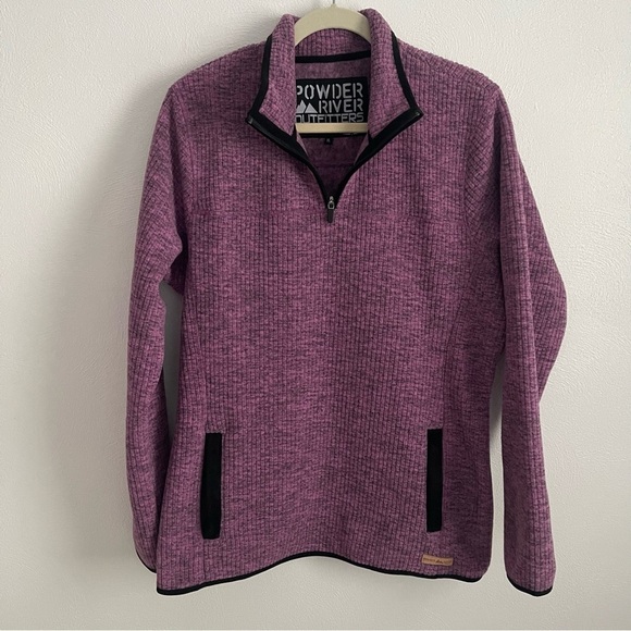 Panhandle Powder River Outfitters  Pullover Jacket size XL purple black zip - Picture 9 of 10